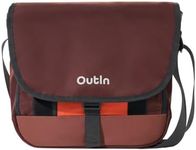 OutIn Flex Messenger Shoulder Bag, Nylon Crossbody Travel Bag for Women Men, Compatible Mino, Nano & Fino, Brown