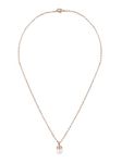 ZAVERI PEARLS Rose Gold Cubic Zirconia Pearl Pendant With Chain Brass Necklace For Women -ZPFK16193