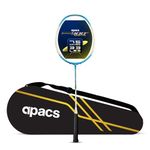 Apacs Z Power 900 RP+ Super Lite (Unstrung, 75g Super Lightweight) Made in Vietnam | Head Heavy | Extra Slim Shaft | Japanese High Modulus Graphite Badminton Racket with Free Full Cover (Yellow Blue)