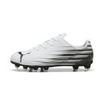 Puma Unisex-Child Attacanto Firm Ground/Artificial Ground (Toddler/Little Kid/Big Kid), White-black Ah25, 6 Big Kid