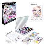 Fashion Angels Laptop Beauty Pallete - Make-up Artist Superset - Led Laptop Makeup Pallete for Girls with Spiral bound Sketch Pad - Practice Makeup Looks - Child Safe Makeup - Ages 8+