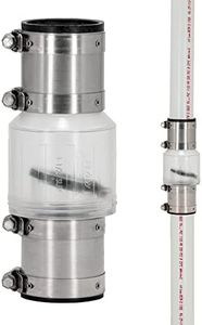 ProCheck Quiet Silent Sump Pump Check Valve With Stainless Steel Vibration Resistant Couplings, 1-1/2“