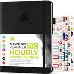 Clever Fox Planner PRO Schedule – Weekly & Monthly Life Planner with Time Slots, Appointment Book and Daily Organizer to Increase Productivity, Undated, A4 Size Hardcover, Lasts 1 Year – Black