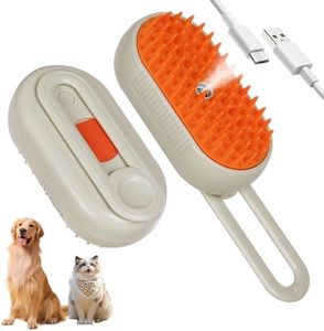 LINFOX 2-Pack Cat Steam Brush, 4-in-1 Pet Grooming Tool for Cats & Dogs, Rechargeable Spray Comb for Shedding, Cleaning & Massage