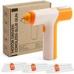 SHJADE Cordless Hot Glue Gun, 15S Heating Fast Hot Melt Gun, Smart-Power-off, Hot Glue Gun Kit with 30 Pcs Mini Glue Sticks for DIY School Craft Projects and Quick Home Repairs