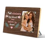 KLYTINK Not Sisters By Blood But Sisters By Heart Gifts Picture Frames,Soul Sister Gifts Photo Frame,4x6 Picture Frames, Best Friend Birthday Gift Ideas For Sisters By Heart Gifts,Christmas BFF Gifts