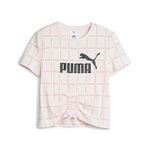 Puma Girl's Printed Regular Fit T-Shirt (677586_Frosty Pink