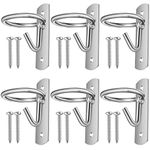 6 Pcs Equestrian Bucket Hook Hangers Metal Bucket Hooks for Horse Water Bucket Feed Bucket Barn Farmhouse Supplies (Silver)