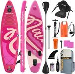 NACATIN Inflatable Stand Up Paddle Board with Kayak Seat,10'6"Upgrade Version Blow Up Paddle Boards for Adults with Premium SUP Accessories&Backpack,Adjustable Paddle,Camera Mount,Fins,Hand Pump