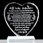 Valentines' Day Gifts for Girlfriend Heart Shape Crystal Keepsakes, Birthday Anniversary Christmas Gifts for Girlfriend from Boyfriend