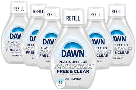 Dawn Free & Clear Powerwash Dish Spray, Dish Soap, Pear Scent Refill, 16 Fl Oz (Pack of 6)