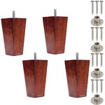 Lakdi Baaz | Wooden Square Sofa Leg and Furniture Leg Teak 4 Inch