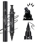 Eyeliner Stamp Eyeliner Pencil,Winged Eye Liner Pen Cat Eye Make-Up Waterproof Smudgeproof Black Eyeliner Stencil Long Lasting For Beginners