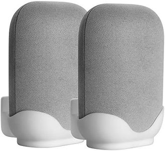 2 Pack Wall Mount Compatible with Google Nest Audio Speaker,Built in Cord Management Easy Install,Stable Stand Google Nest Audio Smart Speaker Holder Accessories for Space-Saving, White