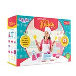 Giggles Funskool Plastic, Complete Kitchen Set, 29 Piece Colourful Pretend and Play Cooking Set, Language and Social Skills, Role Play, for 3 Years & above, Preschool Toys