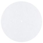 Felt Turntable Platter Mat LP Slip Mat Audiophile 3mm thick Slipmat for LP Vinyl Record (White)