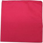 Mechaly Set of 12 Solid 100% Polyester Unisex Bandanas One Dozen,Hot Pink,22 in