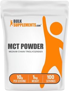 BULKSUPPLEMENTS.COM MCT Powder - Medium Chain Triglycerides, from MCT Coconut Oil, MCT Oil Powder - for Energy Boost, Pure & Gluten Free - 10g per Serving, 1kg (2.2 lbs)