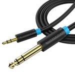 Vention 3.5mm to 6.35mm Adapter Jack Audio Cable for Mixer Amplifier Guitar Male to Male Aux Cabo (3M/10ft)-Black