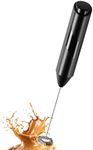 Milk Frother Silreck Handheld Milk Frother I Electric Milk Frother for Coffee Latte Cappuccino I Automatic Drink Milkshake Mixer and Egg Beater (Black)