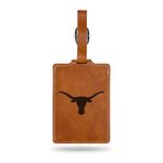 Rico Industries LELUG260101BR: Texas University Laser Engraved Luggage Tag - Brown