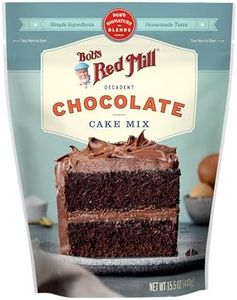 Bob's Red Mill Signature Decadent Chocolate Cake Mix - 15.5 oz Bag (Pack of 1), Simple Clean Ingredients, Homemade Taste, Non-GMO