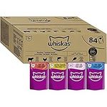 Whiskas 7+ Senior Mixed Selection in Jelly 84 Pouches, Senior Wet Cat Food, Megapack (84 x 85 g)