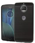 CEDO Motorola Moto G5s Plus Rugged Cover | Armor TPU Military Grade Shockproof | Slim-Fit Anti-Slip Back Cover Case (Black)