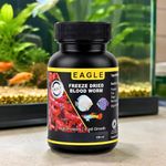 VAYINATO Eagle Freeze Dried Blood Worm Fish Food 100ML (35g) | (Pack of 1) High Protein Nutritious Food for Tropical, Betta & Aquarium Fish | Suitable for All Life Stages