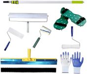 Self Leveling Concrete, Epoxy Floor Kit, Garage Floor Epoxy Kit Self Leveling Rake, Telescopic Pole, Floor Leveling Tools, Spike Roller for Self-Leveling, Spike Shoes for Epoxy Flooring