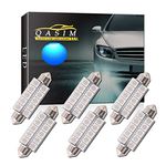 Qasim 6Pcs 44mm Festoon LED Bulb 1.73inch 5050 10-SMD Blue Interior Map Dome Lights 578 211-2 212-2 579 214-2 569 DC 12V