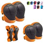 Knee Pads for Kids Kneepads and Elbow Pads Toddler Protective Gear Set Kids Elbow Pads and Knee Pads for Girls Boys with Wrist Guards 3 in 1 for Skating Cycling Bike Rollerblading Scooter [Upgraded]