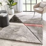 Ansar CarpetSoft Modern Indoor Rug for Bedroom Livingroom Dorm Kids Room Home Decorative, Non-Slip Plush Fluffy Furry Fur Area Rugs Comfy Nursery Accent Floor Carpet 10X10 Grey & Black