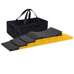 Homeon Wheels RV Leveling Blocks, Heavy Duty Camper Leveling Blocks and Chocks Anti-Slip Pads One Top Tire Saver Ramp, 3 Black Slanted Ramps, 9 Interlocking Leveling Blocks with Storage Bag(WH-202P)