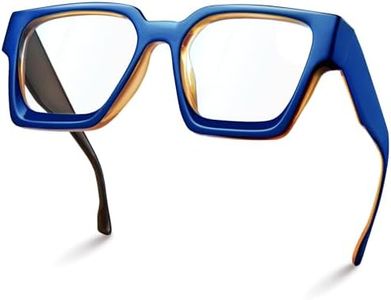 livho Oversized 99% Blue Light Glasses for Woman - Rectangle Fashion Glasses for Computer, Chic Preppy Frame - Anti Eyestrain