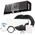 Cel-Fi GO X | Cell Phone Signal Booster | 1 Panel Antenna Bundle Kit - All Accessories Included | Multi-Carrier Support with Carrier Switching | Up to 100 dB Multiuser Gain