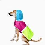 That Dog In Tuxedo Colour Pop Dog Raincoat with Hoodie - (Bubblegum, 24)