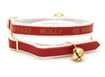 Personalised Custom Cat Kitten Collar | Laser Engraved Pet Name ID Tag (Red)