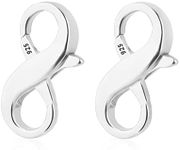 KINBOM 2 Pieces Double Opening Lobster Clasps, 925 Sterling Silver Lobster Clasp Jewelry Making Clasps Necklace Connectors for DIY Jewelry Making and Repairing (0.6inch)