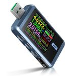 FNIRSI USB Tester 4-24V 6.5A LCD USB A&C Voltage Current Power Display Multimeter, Fast Charge Detection Trigger, PD2.0/PD3.0,QC2.0/QC3.0, CNC Metal Shell