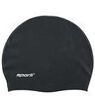 Sporti Silicone Swim Cap (Black)
