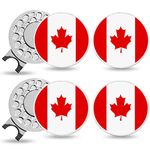 Golf Ball Markers and Hat Clip Magnetic Value Set for Men Women, Durable Strong Removable Attaches Easily to Cap Golf Gift Set (Canada Flag)