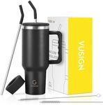 VUSIGN 40 oz Tumbler with Handle and Straw Lid