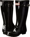 HUNTER Unisex Child KFT5023RMA Rain Boot, Black, 4 Big Kid US