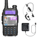 eSynic Upgrade 5W Walkie Talkies uv5r Rechargeable UV-5R Radio Walkie Talkies Dual Band VHF/UHF Clear Calls Long Range 2 Way Radio with LED Display 128CH Supports VOX FM Functions for In&Outdoor