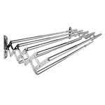 ILIKEPOW Extendable Wall Mounted Clothes Drying Racks Stainless Steel Airer Dryer Towel Rails Balcony Airer Clothes Dryer 42-70 cm Width Chrome