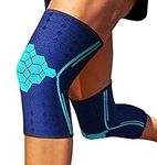 Sparthos Knee Compression Sleeves (Pair) – Support Sports, Running, Joint, Knee Pain Relief – Knee Brace Men Women – Knee Sprains Strains Arthritis Ligament Injury Recovery (Blue-M)