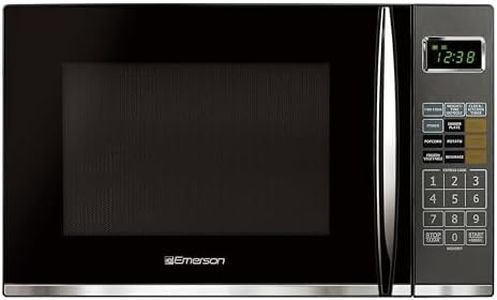 Emerson MWG9115SB-N Microwave Oven with Griller, Timer & LED Display 1100W, 11 Power Levels, 9 Pre-Programmed Settings, Removable Glass Turntable with Child Save Lock, 1.2 Cu. Ft, Stainless Steel