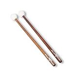 Wooden Drum Sticks with White Rubbe