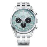 Orient Stretto Solar Chronograph 40mm Sky Blue Dial Steel Strap Men’s Watch RA-TX0304L10B